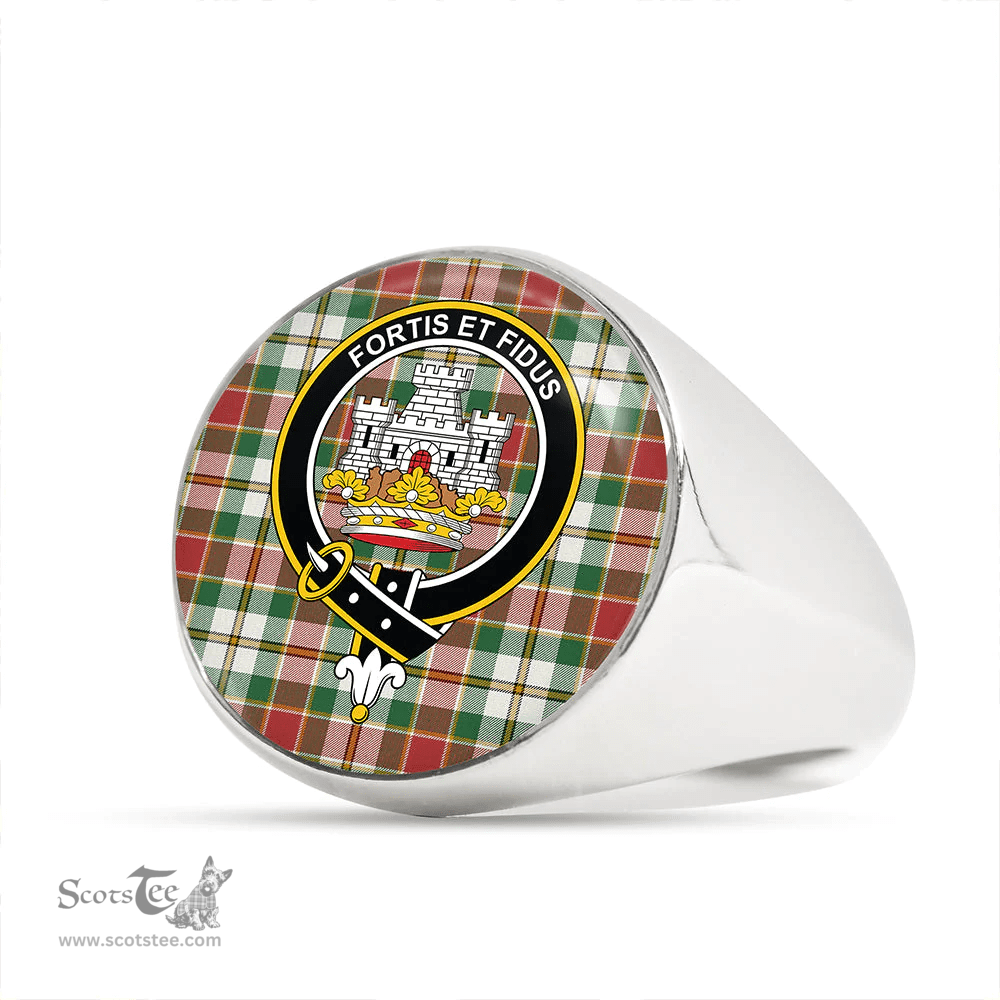 Scottish MacLachlan Dress Ancient Clan Tartan Ring - Crest Classic Scottish Plaid Tartan Plaid