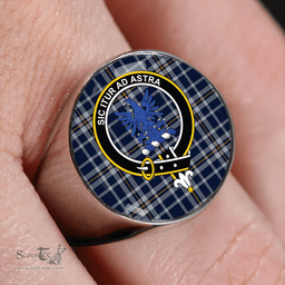 Scottish Ochterlony (Auchterlony) Modern Clan Tartan Ring - Crest Classic Scottish Plaid Tartan Plaid
