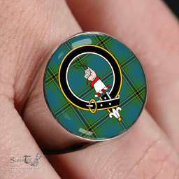 Scottish Oliver Hunting Ancient Clan Tartan Ring - Crest Classic Scottish Plaid Tartan Plaid