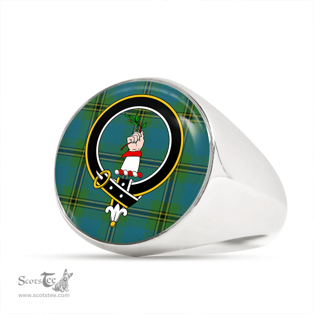 Scottish Oliver Hunting Ancient Clan Tartan Ring - Crest Classic Scottish Plaid Tartan Plaid