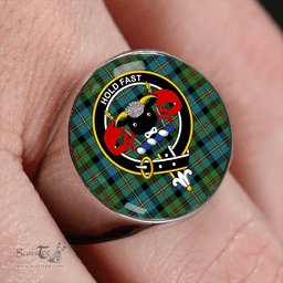 Scottish MacLeod of Skeabost Ancient Clan Tartan Ring - Crest Classic Scottish Plaid Tartan Plaid