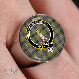 Scottish Henderson (MacKendrick) Weathered Clan Tartan Ring - Crest Classic Scottish Plaid Tartan Plaid