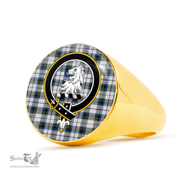 Scottish MacNaughton Dress Modern Clan Tartan Ring - Crest Classic Scottish Plaid Tartan Plaid