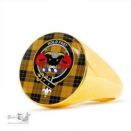 Scottish MacLeod of Lewis Ancient Clan Tartan Ring - Crest Classic Scottish Plaid Tartan Plaid