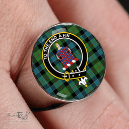 Scottish Ogilvie Hunting Ancient Clan Tartan Ring - Crest Classic Scottish Plaid Tartan Plaid