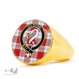 Scottish Lennox Dress Red Clan Tartan Ring - Crest Classic Scottish Plaid Tartan Plaid