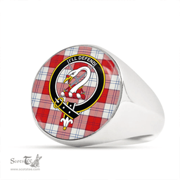 Scottish Lennox Dress Red Clan Tartan Ring - Crest Classic Scottish Plaid Tartan Plaid
