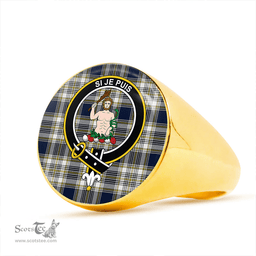 Scottish Livingstone Dress Modern Clan Tartan Ring - Crest Classic Scottish Plaid Tartan Plaid