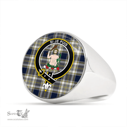 Scottish Livingstone Dress Modern Clan Tartan Ring - Crest Classic Scottish Plaid Tartan Plaid