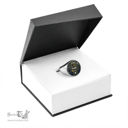 Scottish Graham of Menteith Plaid Modern Clan Tartan Ring - Crest Classic Scottish Plaid Tartan Plaid