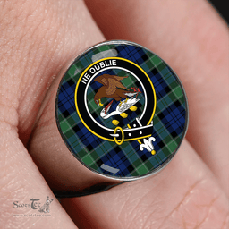 Scottish Graham of Menteith Plaid Modern Clan Tartan Ring - Crest Classic Scottish Plaid Tartan Plaid
