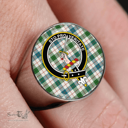 Scottish Guthrie Dress Ancient Clan Tartan Ring - Crest Classic Scottish Plaid Tartan Plaid