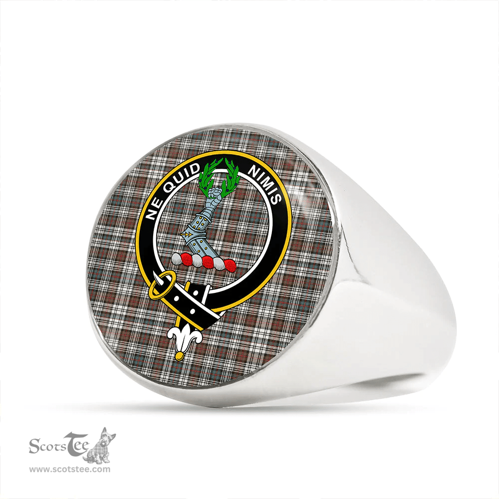 Scottish MacKinlay Dress Weathered Clan Tartan Ring - Crest Classic Scottish Plaid Tartan Plaid