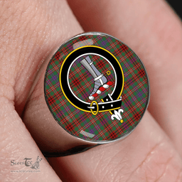 Scottish MacCall (MacColl) Modern Clan Tartan Ring - Crest Classic Scottish Plaid Tartan Plaid