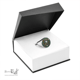 Scottish Shaw of Tordarroch Hunting Modern Clan Tartan Ring - Crest Classic Scottish Plaid Tartan Plaid