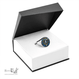 Scottish MacRae of America Ancient Clan Tartan Ring - Crest Classic Scottish Plaid Tartan Plaid