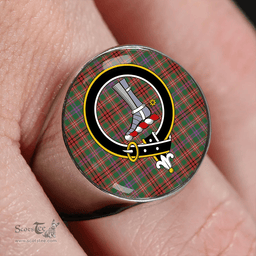 Scottish MacCall (MacColl) Ancient Clan Tartan Ring - Crest Classic Scottish Plaid Tartan Plaid
