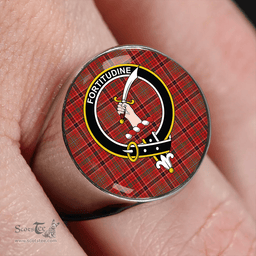 Scottish MacRae The Prince's Own #2 Modern Clan Tartan Ring - Crest Classic Scottish Plaid Tartan Plaid