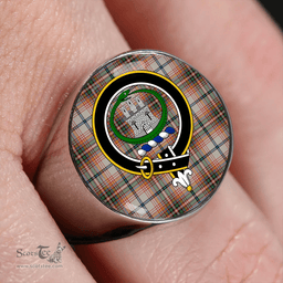Scottish Innes Red Dress Ancient Clan Tartan Ring - Crest Classic Scottish Plaid Tartan Plaid
