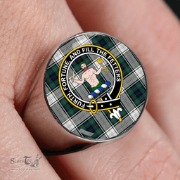 Scottish Murray of Atholl Dress (Murray Dress) Modern Clan Tartan Ring - Crest Classic Scottish Plaid Tartan Plaid