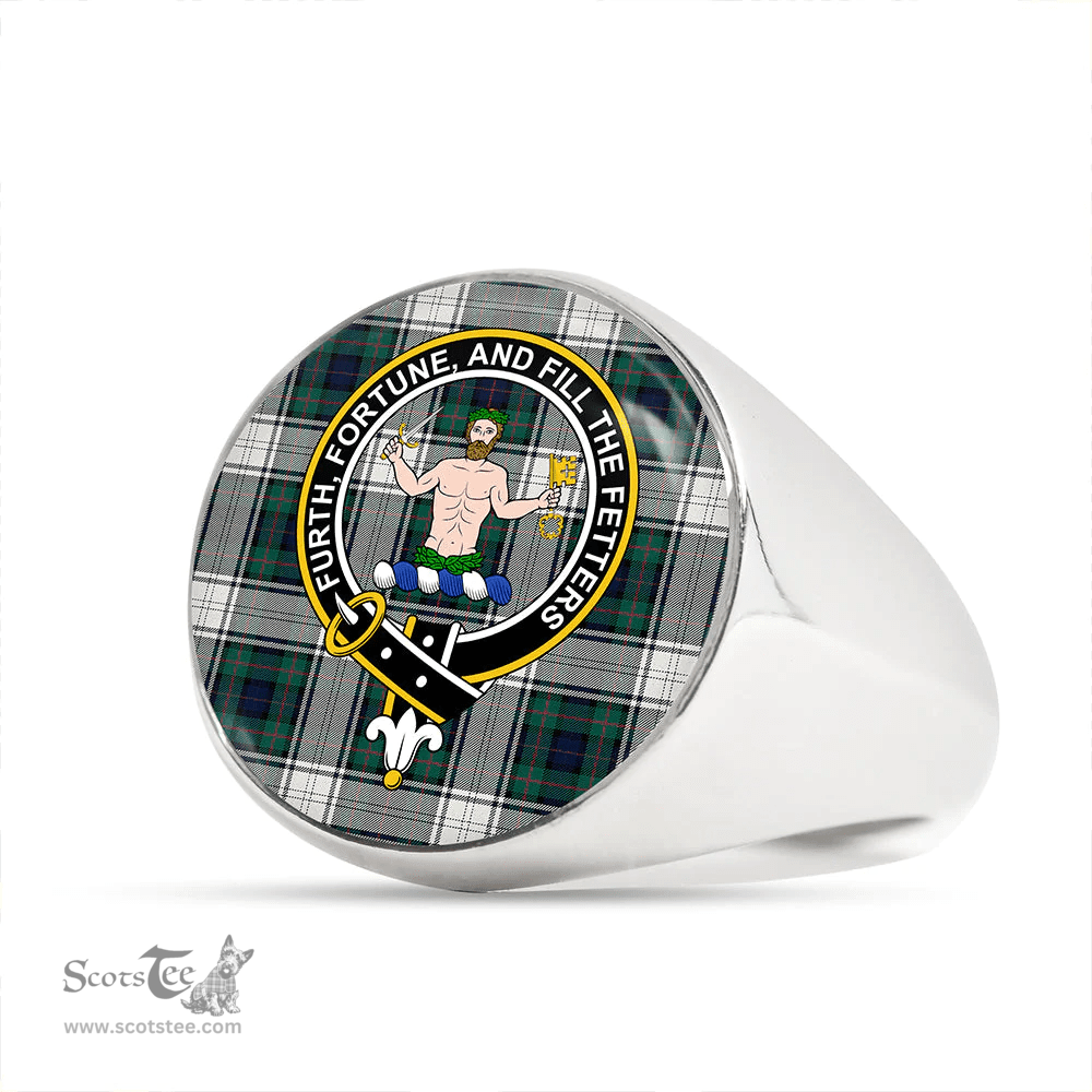 Scottish Murray of Atholl Dress (Murray Dress) Modern Clan Tartan Ring - Crest Classic Scottish Plaid Tartan Plaid