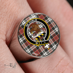 Scottish Graham Red Dress Weathered Clan Tartan Ring - Crest Classic Scottish Plaid Tartan Plaid