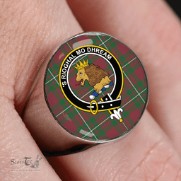 Scottish MacGregor Hunting (Gregor Hunting) Ancient Clan Tartan Ring - Crest Classic Scottish Plaid Tartan Plaid
