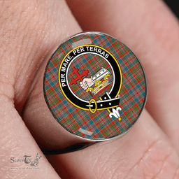 Scottish MacDonald of Boisdale (Donald Boisdale) Ancient Clan Tartan Ring - Crest Classic Scottish Plaid Tartan Plaid