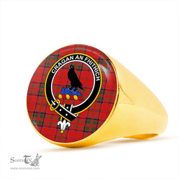 Scottish MacDonell of Keppoch Ancient Clan Tartan Ring - Crest Classic Scottish Plaid Tartan Plaid