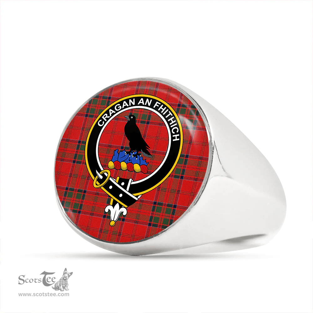Scottish MacDonell of Keppoch Ancient Clan Tartan Ring - Crest Classic Scottish Plaid Tartan Plaid