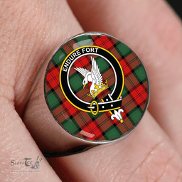 Scottish Lindsay (Smibert) (Lindsay New) Modern Clan Tartan Ring - Crest Classic Scottish Plaid Tartan Plaid