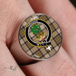 Scottish Hamilton of Brandon Weathered Clan Tartan Ring - Crest Classic Scottish Plaid Tartan Plaid