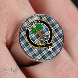 Scottish MacEwan Dress Arisaid Ancient Clan Tartan Ring - Crest Classic Scottish Plaid Tartan Plaid