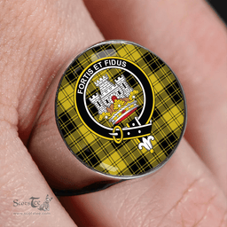 Scottish MacLachlan Chief's Dress Modern Clan Tartan Ring - Crest Classic Scottish Plaid Tartan Plaid