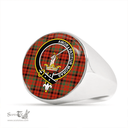 Scottish Lumsden of Kintore Ancient Clan Tartan Ring - Crest Classic Scottish Plaid Tartan Plaid