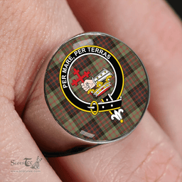 Scottish MacDonald #2 (Donald #2) Weathered Clan Tartan Ring - Crest Classic Scottish Plaid Tartan Plaid