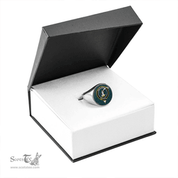 Scottish Matheson Hunting Modern Clan Tartan Ring - Crest Classic Scottish Plaid Tartan Plaid
