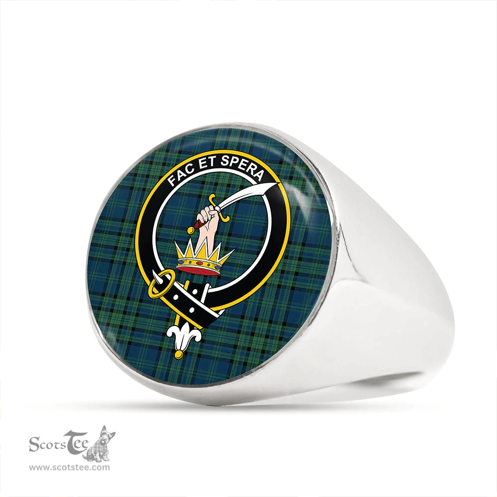 Scottish Matheson Hunting Modern Clan Tartan Ring - Crest Classic Scottish Plaid Tartan Plaid