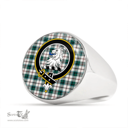 Scottish MacNaughton Dress #2 Modern Clan Tartan Ring - Crest Classic Scottish Plaid Tartan Plaid