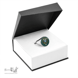 Scottish Hope Vere Ancient Clan Tartan Ring - Crest Classic Scottish Plaid Tartan Plaid