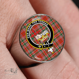 Scottish MacDonald of Lochmaddy (Donald of Loch Mhaddy) Anceint Clan Tartan Ring - Crest Classic Scottish Plaid Tartan Plaid