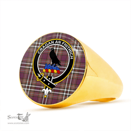Scottish MacDonell of Glengarry Dress Modern Clan Tartan Ring - Crest Classic Scottish Plaid Tartan Plaid