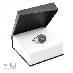 Scottish MacDonald of the Isles Hunting #2 (Donald of the Isles Hunting #2) Modern Clan Tartan Ring - Crest Classic Scottish Plaid Tartan Plaid