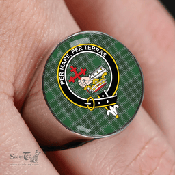 Scottish MacDonald of the Isles Hunting #2 (Donald of the Isles Hunting #2) Modern Clan Tartan Ring - Crest Classic Scottish Plaid Tartan Plaid