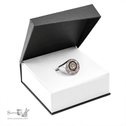 Scottish Oliver Pink Dress Weathered Clan Tartan Ring - Crest Classic Scottish Plaid Tartan Plaid