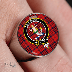 Scottish Murray of Abercairney James #2 (Murray of Abercairney; James #2) Modern Clan Tartan Ring - Crest Classic Scottish Plaid Tartan Plaid