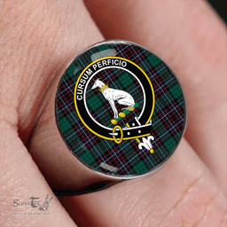 Scottish Hunter of Peebleshire Modern Clan Tartan Ring - Crest Classic Scottish Plaid Tartan Plaid