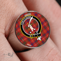 Scottish MacRae of Inverinate Modern Clan Tartan Ring - Crest Classic Scottish Plaid Tartan Plaid