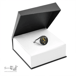 Scottish MacIntyre (MacGregor Hastie) Modern Clan Tartan Ring - Crest Classic Scottish Plaid Tartan Plaid