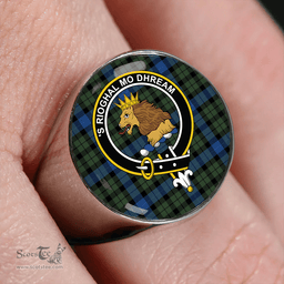 Scottish MacIntyre (MacGregor Hastie) Modern Clan Tartan Ring - Crest Classic Scottish Plaid Tartan Plaid
